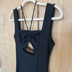 Black Cut-Out Maxi Dress